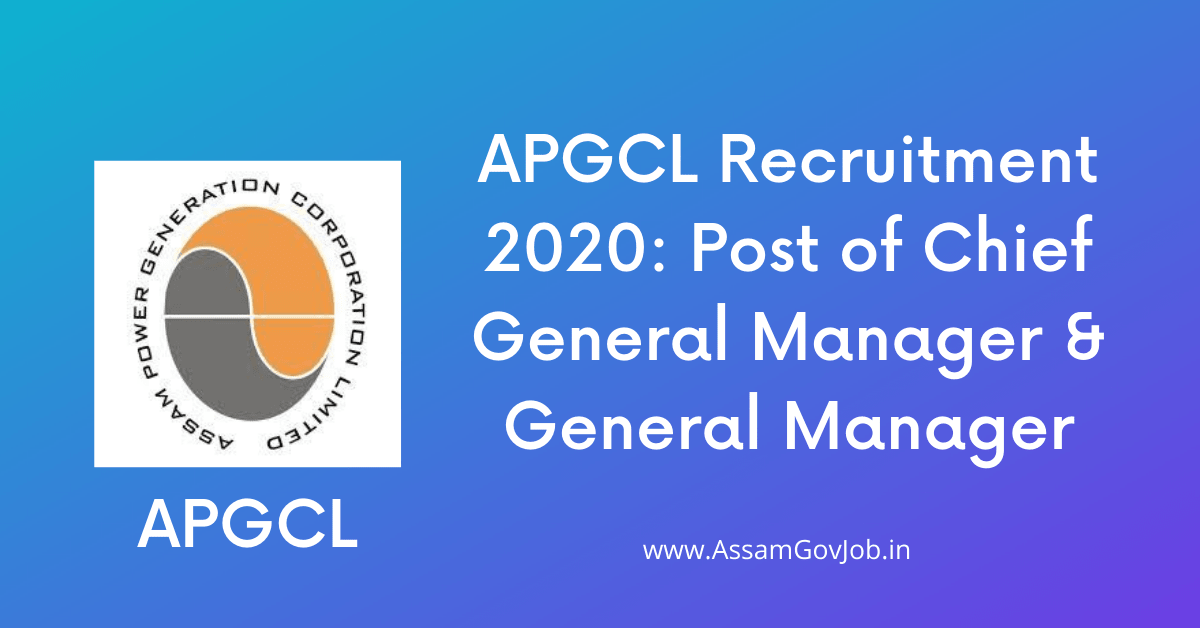 APGCL Recruitment 2020