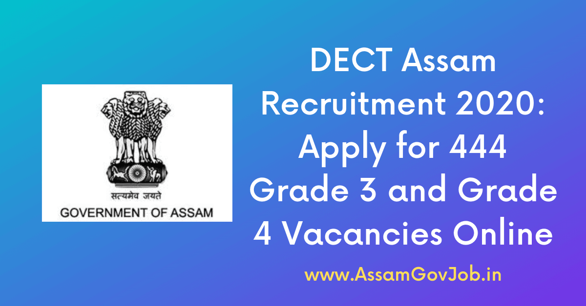 DECT Assam Recruitment 2020