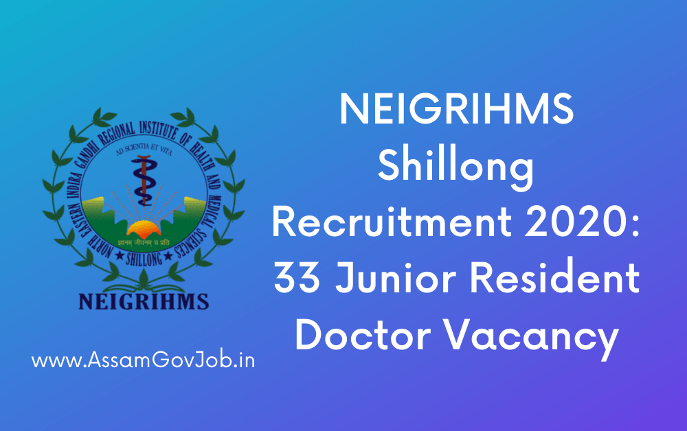 NEIGRIHMS_Shillong_Recruitment_2020