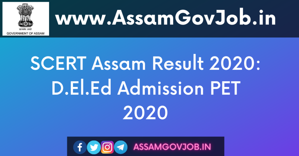 SCERT Assam Result 2020