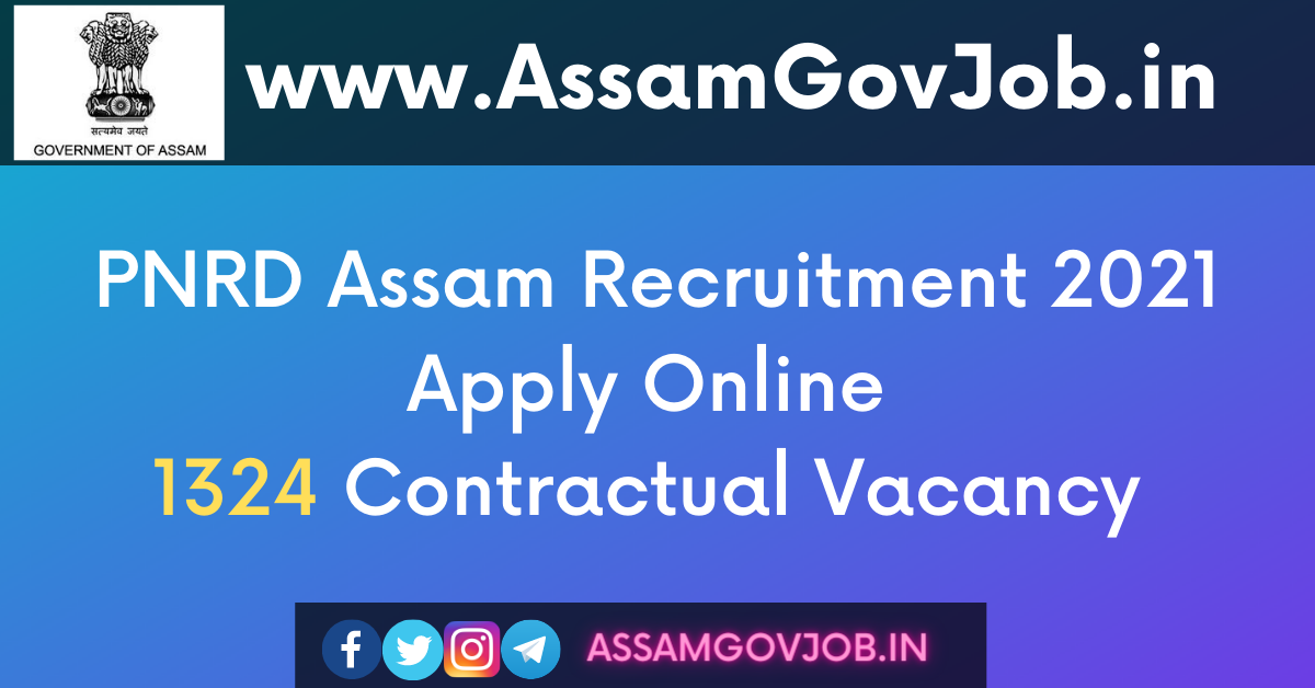 PNRD Assam Latest Recruitment