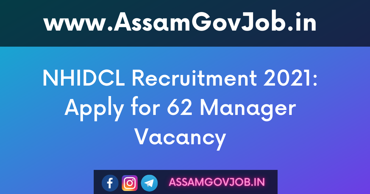 NHIDCL Recruitment 2021