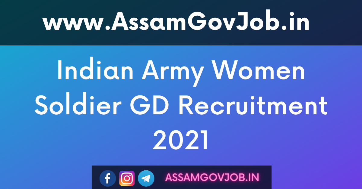 Indian Army Women Soldier GD Recruitment