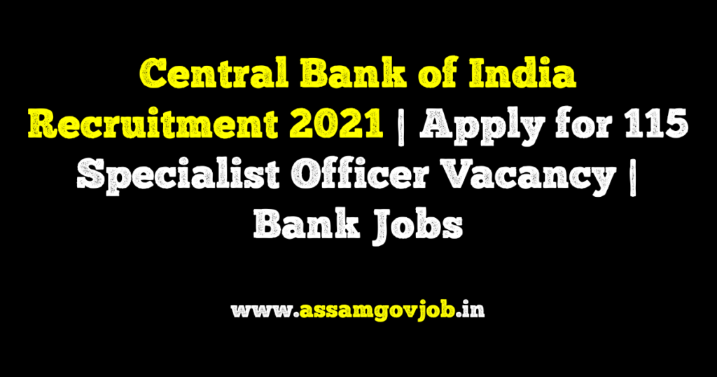 Central Bank of India Recruitment