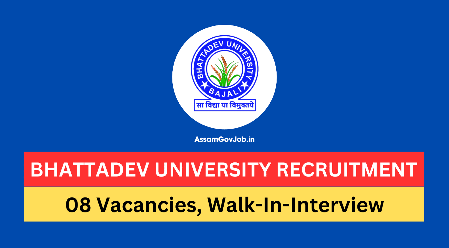 Bhattadev University Recruitment 2024